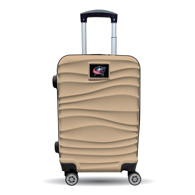 Columbus Blue Jackets Color Blitz 21-Inch Hard-Shell Carry-On Spinner Luggage with TSA Lock - Tan