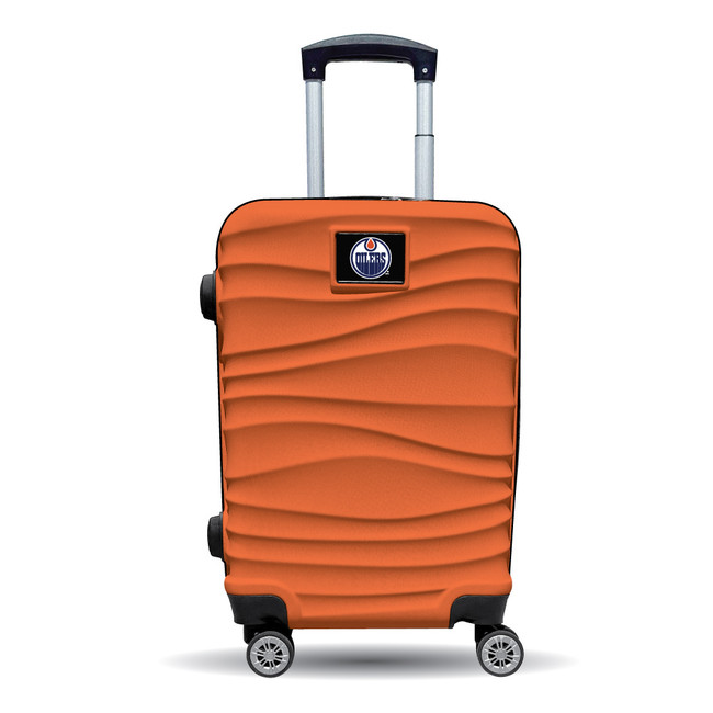 Edmonton Oilers Color Blitz 21-Inch Hard-Shell Carry-On Spinner Luggage with TSA Lock - Orange