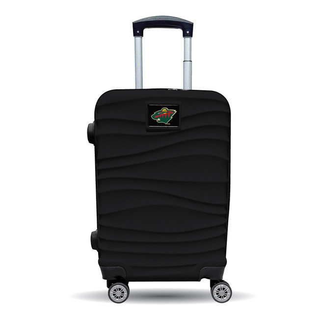 Minnesota Wild Color Blitz 21-Inch Hard-Shell Carry-On Spinner Luggage with TSA Lock - Black