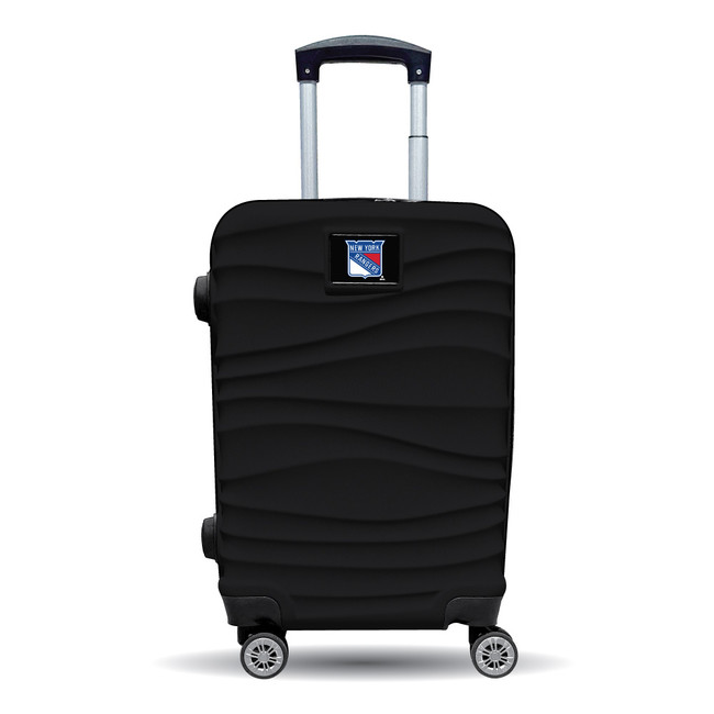 New York Rangers Color Blitz 21-Inch Hard-Shell Carry-On Spinner Luggage with TSA Lock - Black