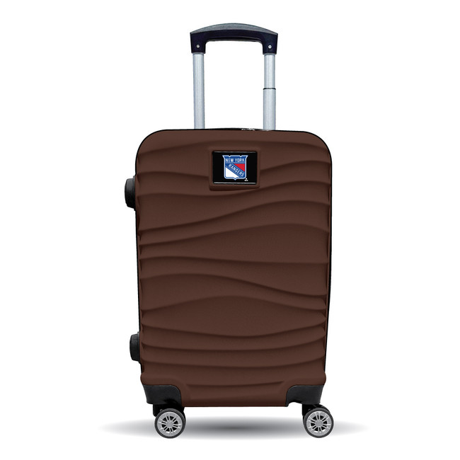 New York Rangers Color Blitz 21-Inch Hard-Shell Carry-On Spinner Luggage with TSA Lock - Brown