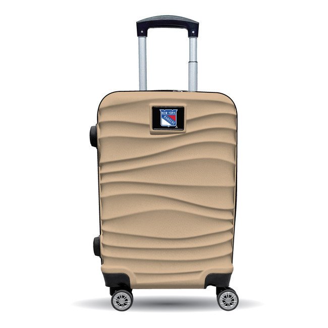 New York Rangers Color Blitz 21-Inch Hard-Shell Carry-On Spinner Luggage with TSA Lock - Tan