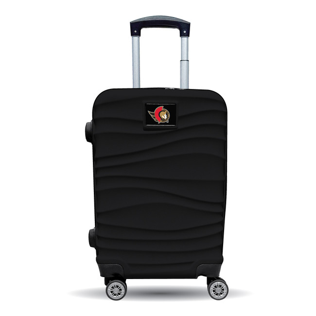 Ottawa Senators Color Blitz 21-Inch Hard-Shell Carry-On Spinner Luggage with TSA Lock - Black