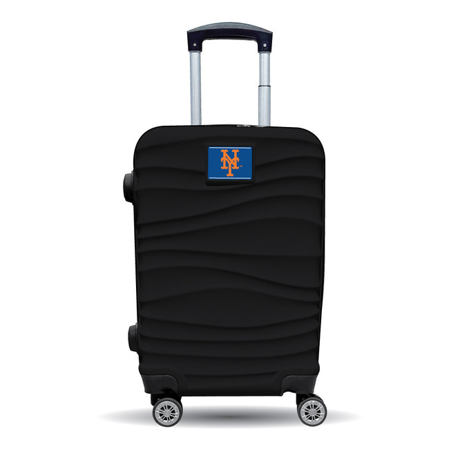 New York Mets Color Blitz 21-Inch Hard-Shell Carry-On Spinner Luggage with TSA Lock - Black
