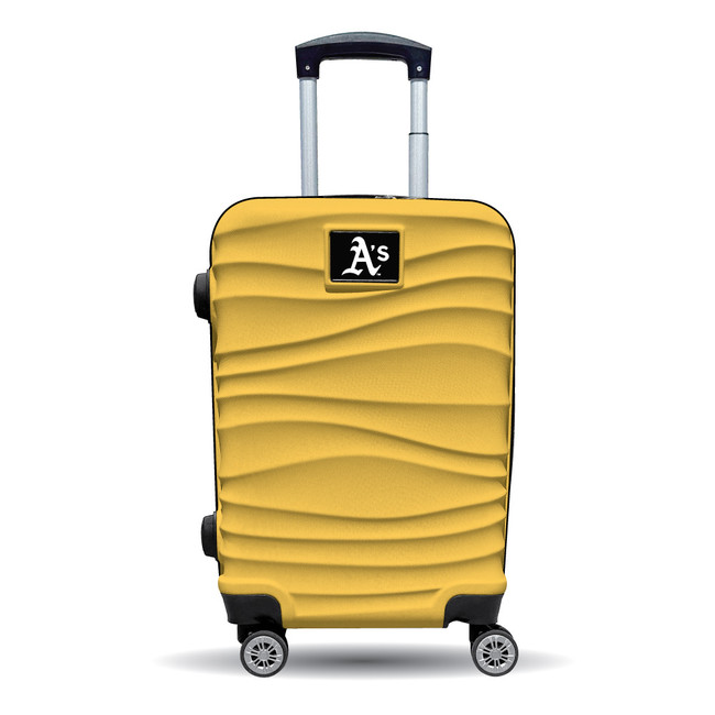 Oakland Athletics Color Blitz 21-Inch Hard-Shell Carry-On Spinner Luggage with TSA Lock - Yellow