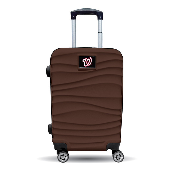 Washington Nationals Color Blitz 21-Inch Hard-Shell Carry-On Spinner Luggage with TSA Lock - Brown