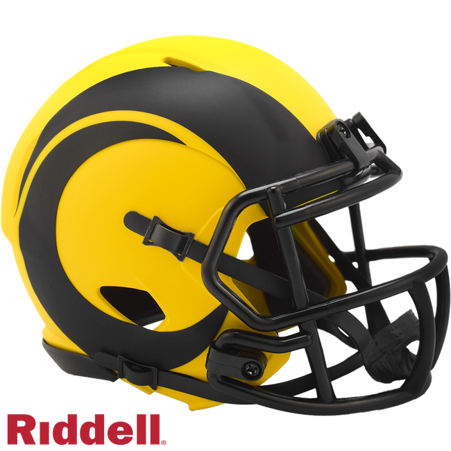 Los Angeles Rams Helmet Riddell Replica Mini Speed Style Rave Alternate