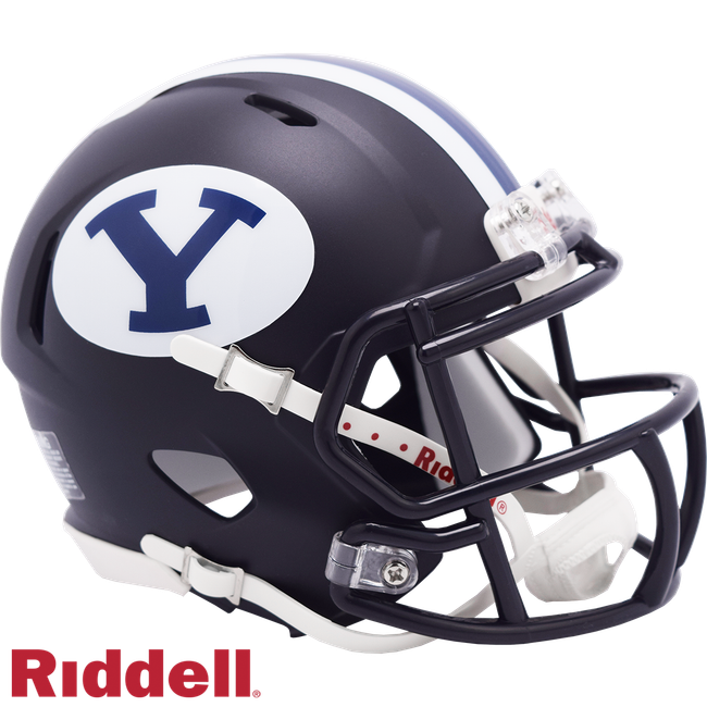 BYU Cougars Helmet Riddell Replica Mini Speed Style Navy