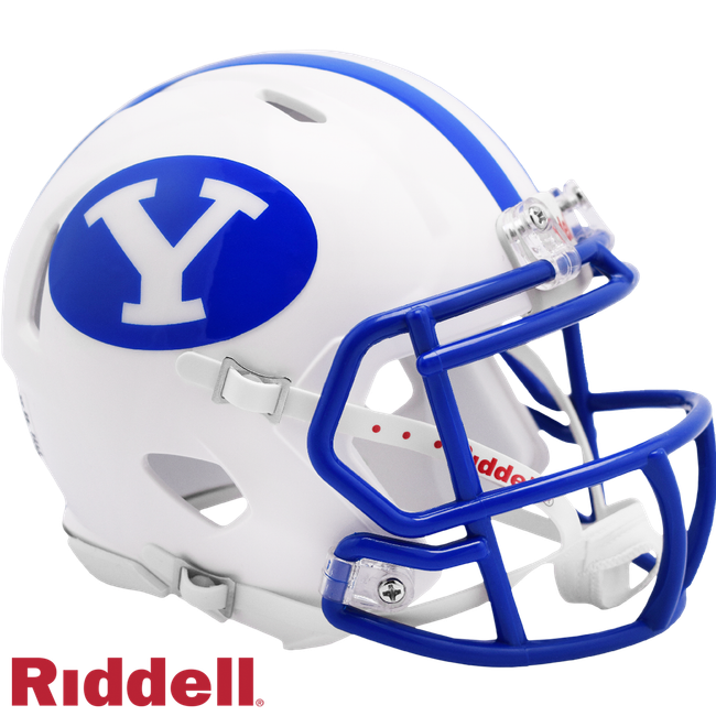 BYU Cougars Helmet Riddell Replica Mini Speed Style White