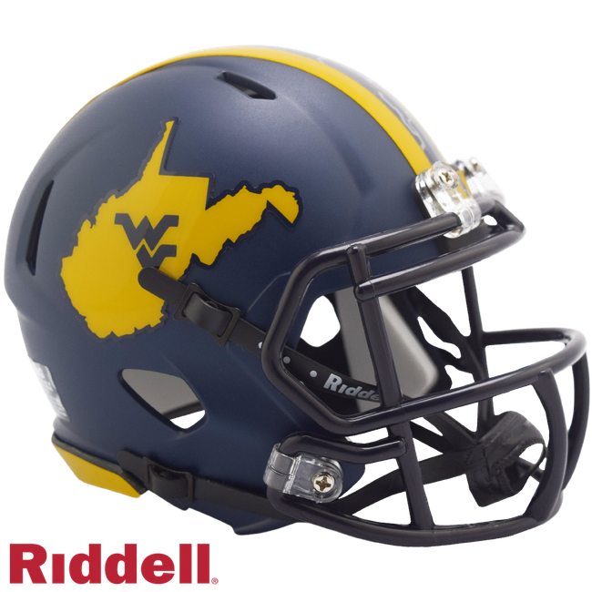 West Virginia Mountaineers Helmet Riddell Replica Mini Speed Style Country Roads 2023