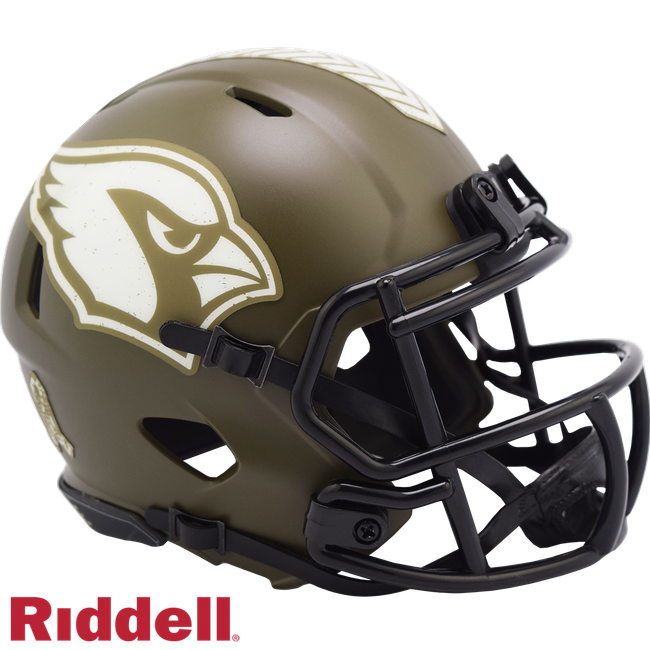 Arizona Cardinals Helmet Riddell Replica Mini Speed Style Salute To Service 2022