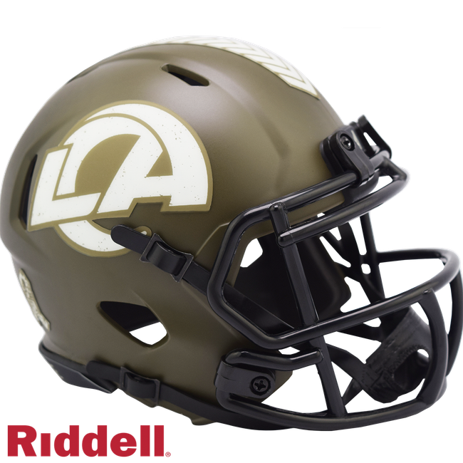 Los Angeles Rams Helmet Riddell Replica Mini Speed Style Salute To Service 2022