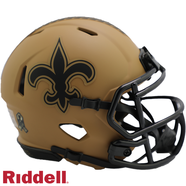 New Orleans Saints Helmet Riddell Replica Mini Speed Style Salute To Service 2023