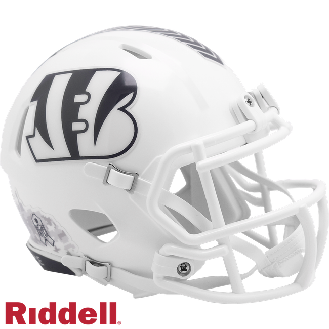 Cincinnati Bengals Helmet Riddell Replica Mini Speed Style Salute To Service 2024