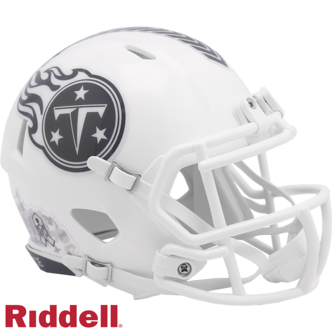 Tennessee Titans Helmet Riddell Replica Mini Speed Style Salute To Service 2024