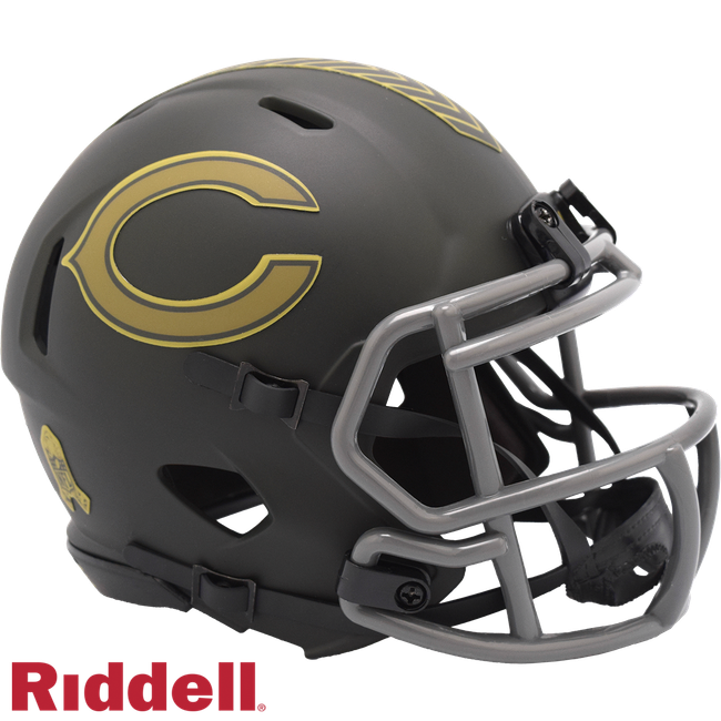 Chicago Bears Helmet Riddell Replica Mini Speed Style Salute To Service 2025