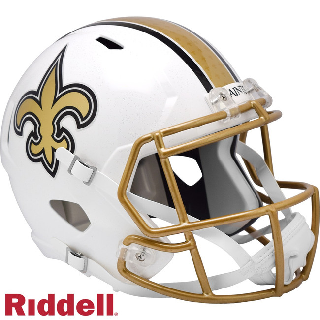 New Orleans Saints Helmet Riddell Replica Full Size Speed Style On-Field Alternate 2025 - Special Order