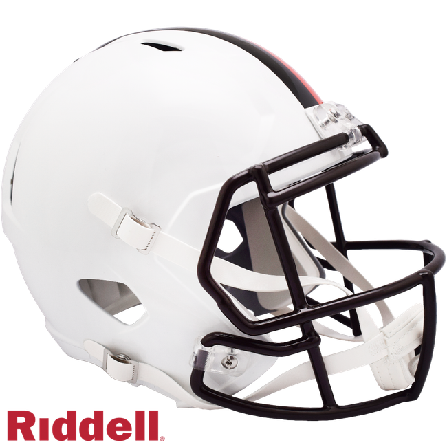 Cleveland Browns Helmet Riddell Replica Full Size Speed Style On-Field Alternate 2023 White Out
