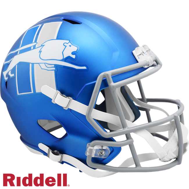 Detroit Lions Helmet Riddell Replica Full Size Speed Style On-Field Alternate 2023