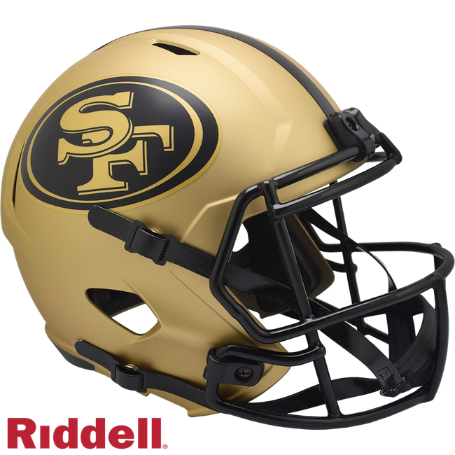 San Francisco 49ers Helmet Riddell Replica Full Size Speed Style Rave Alternate
