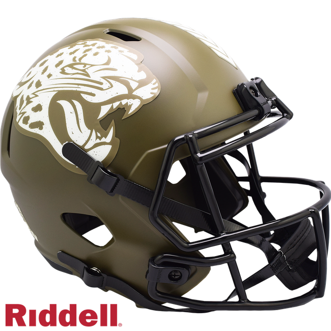 Jacksonville Jaguars Helmet Riddell Replica Full Size Speed Style Salute To Service 2022