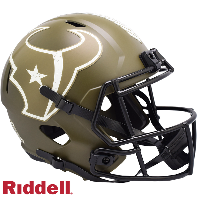 Houston Texans Helmet Riddell Replica Full Size Speed Style Salute To Service 2022
