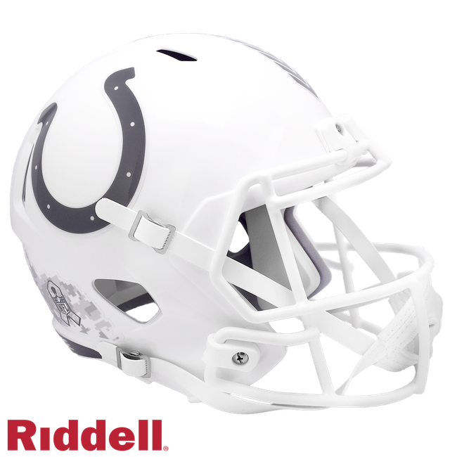 Indianapolis Colts Helmet Riddell Replica Full Size Speed Style Salute To Service 2024