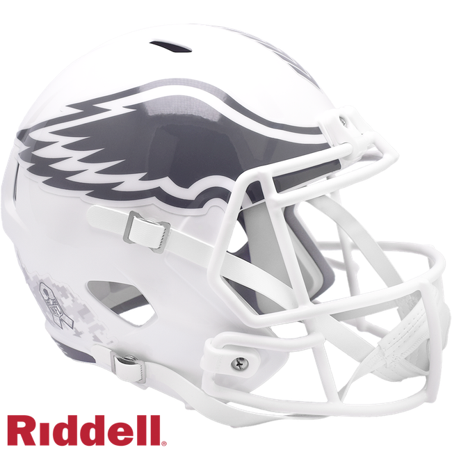 Philadelphia Eagles Helmet Riddell Replica Full Size Speed Style Salute To Service 2024