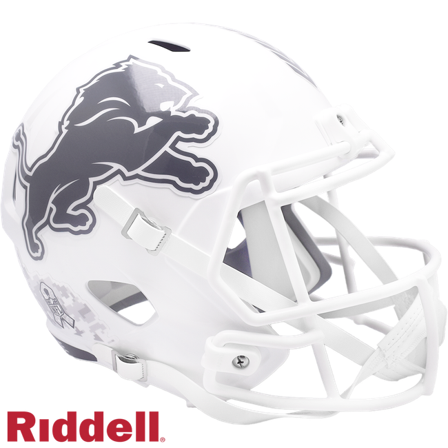 Detroit Lions Helmet Riddell Replica Full Size Speed Style Salute To Service 2024