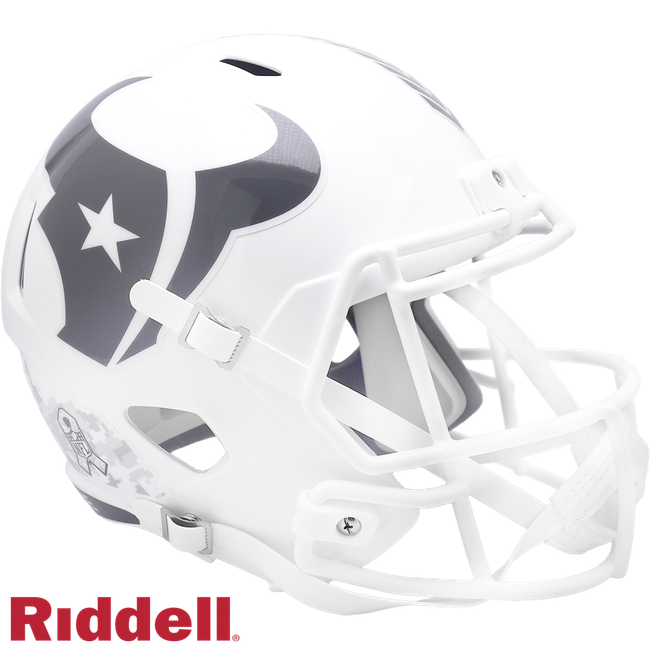 Houston Texans Helmet Riddell Replica Full Size Speed Style Salute To Service 2024