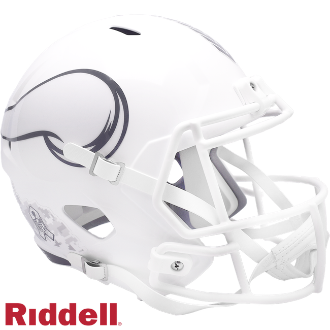 Minnesota Vikings Helmet Riddell Replica Full Size Speed Style Salute To Service 2024
