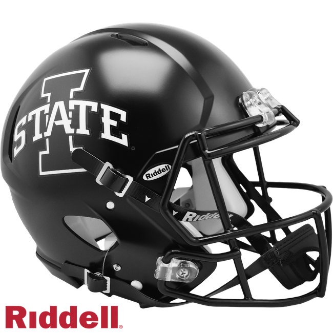 Iowa State Cyclones Helmet Riddell Authentic Full Size Speed Style Satin Black - Special Order