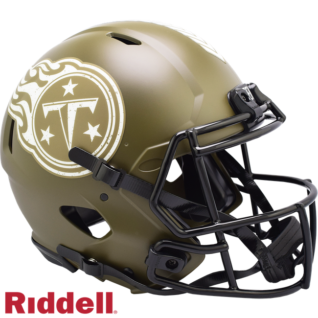Tennessee Titans Helmet Riddell Authentic Full Size Speed Style Salute To Service 2022