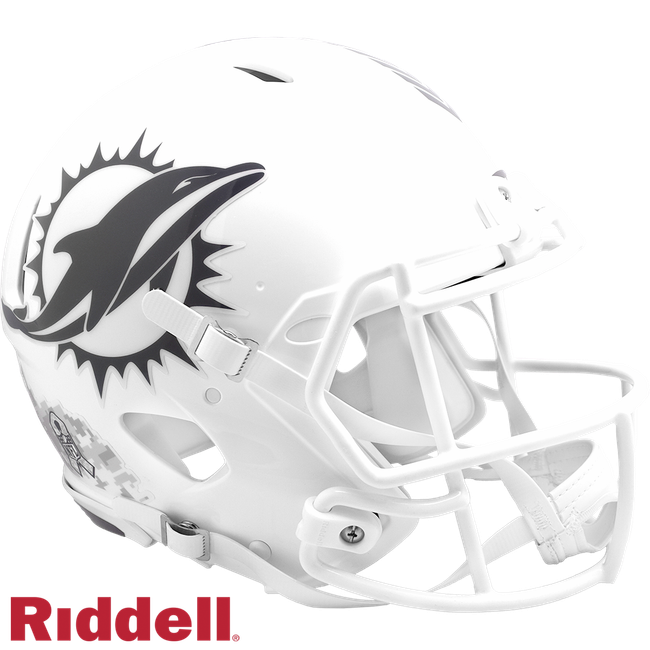 Miami Dolphins Helmet Riddell Authentic Full Size Speed Style Salute To Service 2024