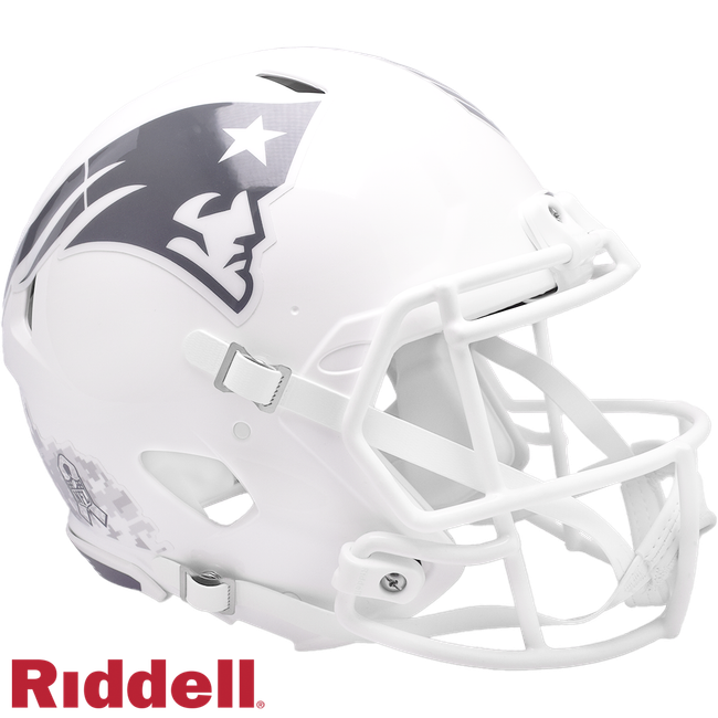 New England Patriots Helmet Riddell Authentic Full Size Speed Style Salute To Service 2024