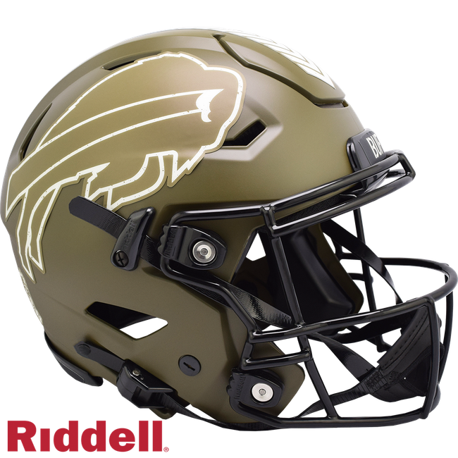 Buffalo Bills Helmet Riddell Authentic Full Size SpeedFlex Style Salute To Service 2022