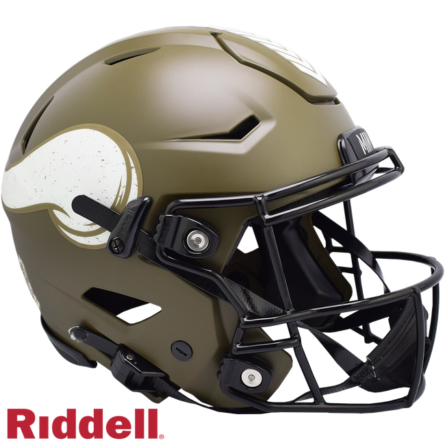 Minnesota Vikings Helmet Riddell Authentic Full Size SpeedFlex Style Salute To Service 2022