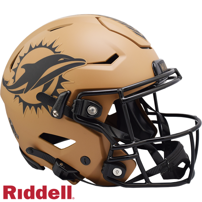 Miami Dolphins Helmet Riddell Authentic Full Size SpeedFlex Style Salute To Service 2023
