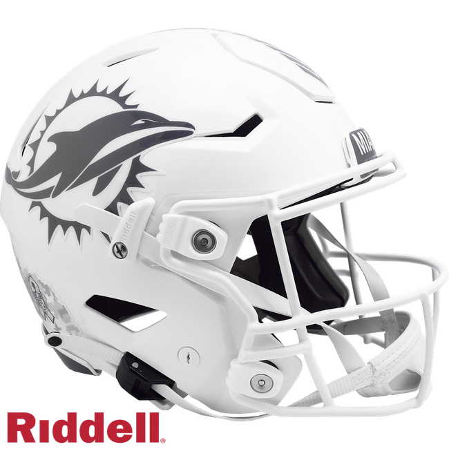 Miami Dolphins Helmet Riddell Authentic Full Size SpeedFlex Style Salute To Service 2024