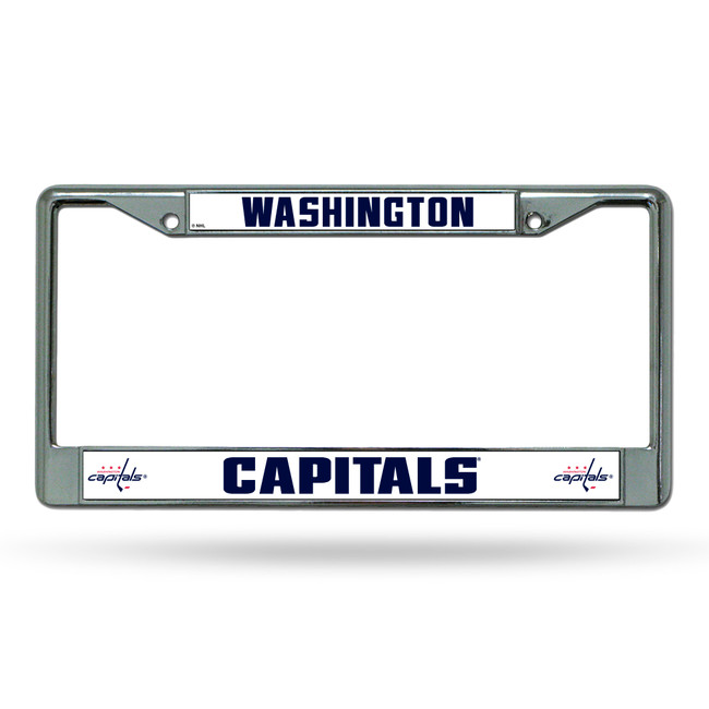 Washington Capitals License Plate Frame Chrome Printed Insert Special Order