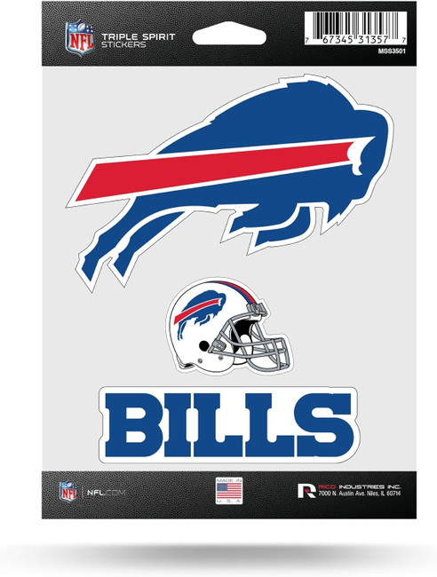 Buffalo Bills Decal Triple Spirit 3 Pack