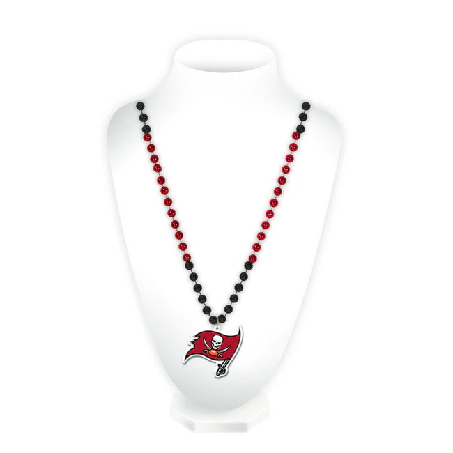 Tampa Bay Buccaneers Beads with Medallion Mardi Gras Style - Special Order