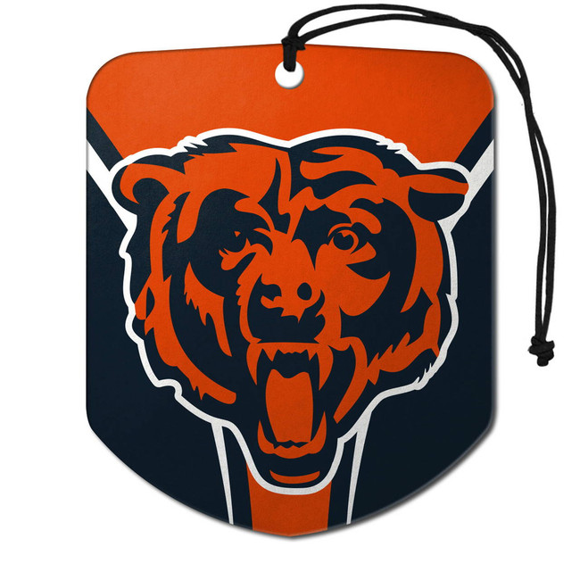 Chicago Bears Air Freshener 2-pk Bear Head Logo Blue & Orange