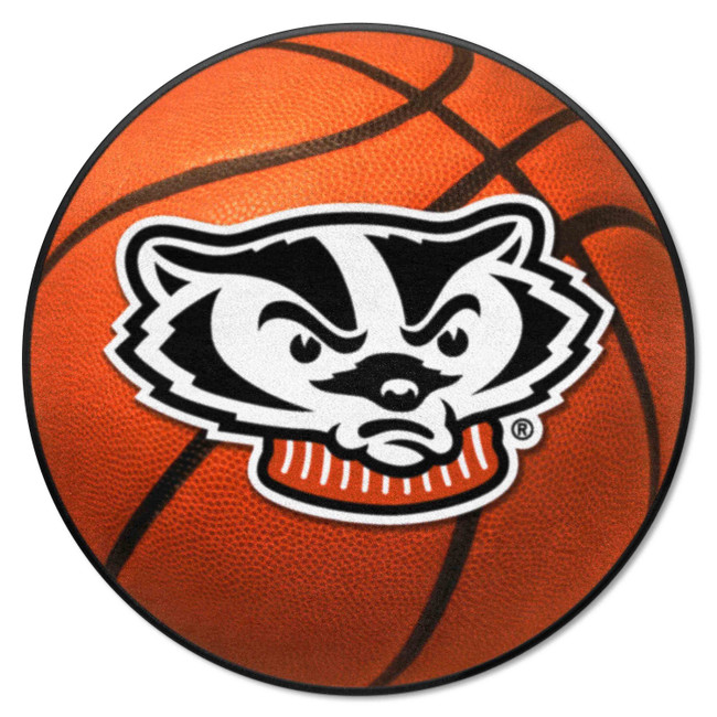 Wisconsin Badgers Basketball Rug - 27in. Diameter B