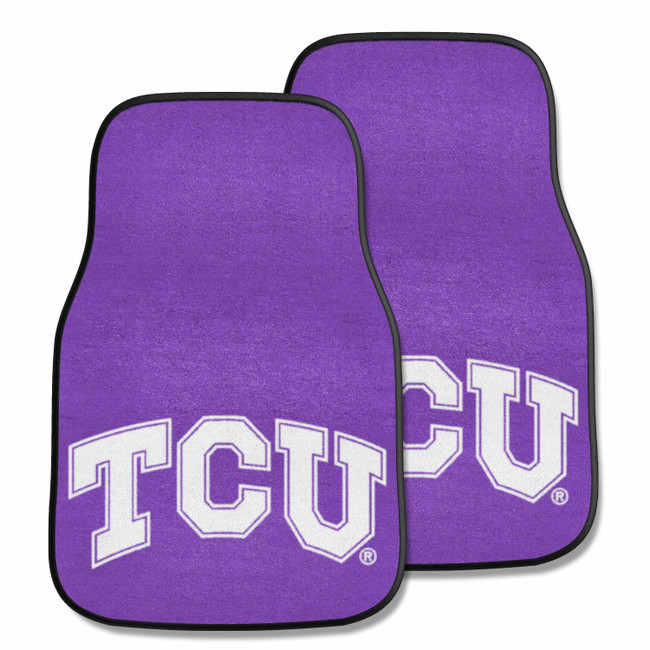 TCU Horned Frogs 2-pc Carpet Car Mat Set
