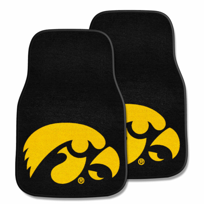 Iowa Hawkeyes 2-pc Carpet Car Mat Set