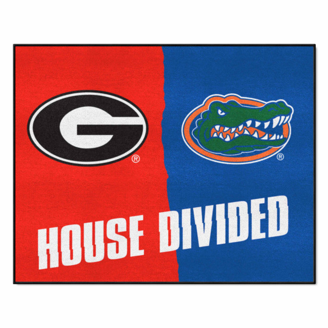 Georgia / Florida House Divided House Divided Rug - 34 in. x 42.5 in.