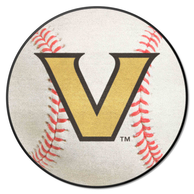 Vanderbilt Commodores Baseball Rug - 27in. Diameter A