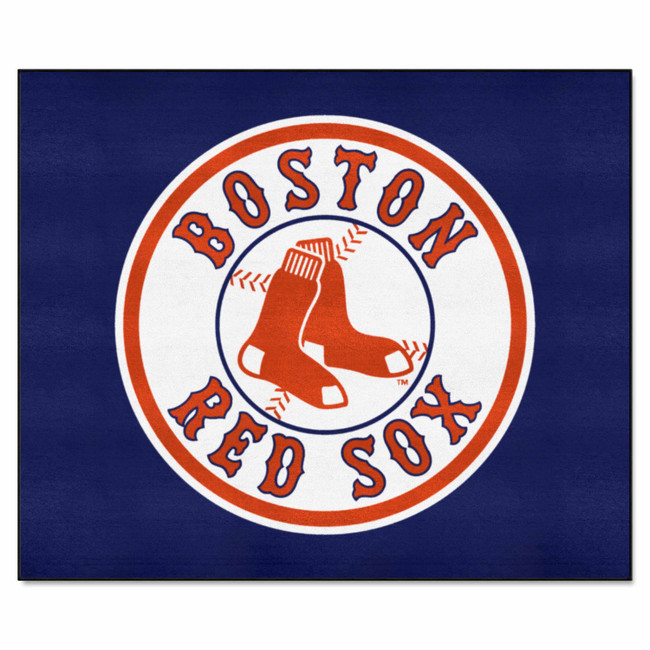 Boston Red Sox Tailgater Rug - 5ft. x 6ft. Circular Red Socks with Wordmark Secondary Logo