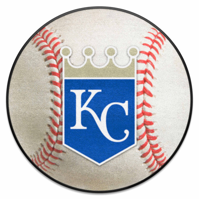 Kansas City Royals Baseball Rug - 27in. Diameter KC Crest Primary Logo